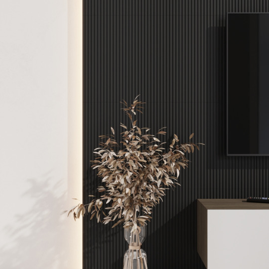 Стеновые панели Ликорн Полосы Черный - фото 1