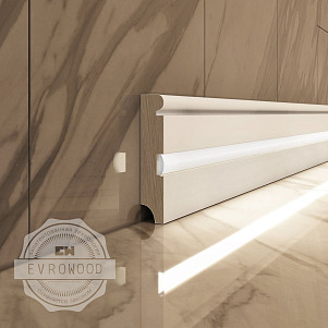 Плинтус Evrowood Evrowood  PN 030 led Окрашенный по RAL