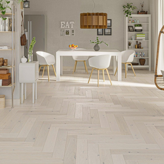 Паркет ёлка Barlinek Английская ёлка Дуб Cappuccino - фото 2