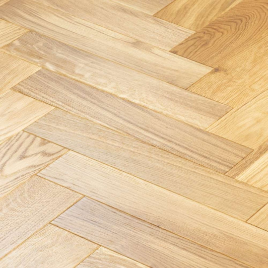 Паркет ёлка Amber Wood Дуб Бесцветный Натур - фото 3