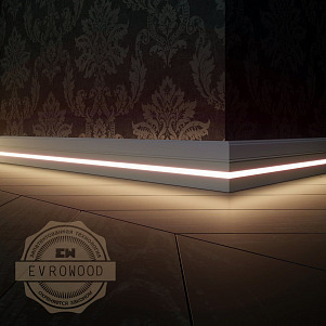 Плинтус Evrowood Evrowood  PN 120 led Неокрашенный