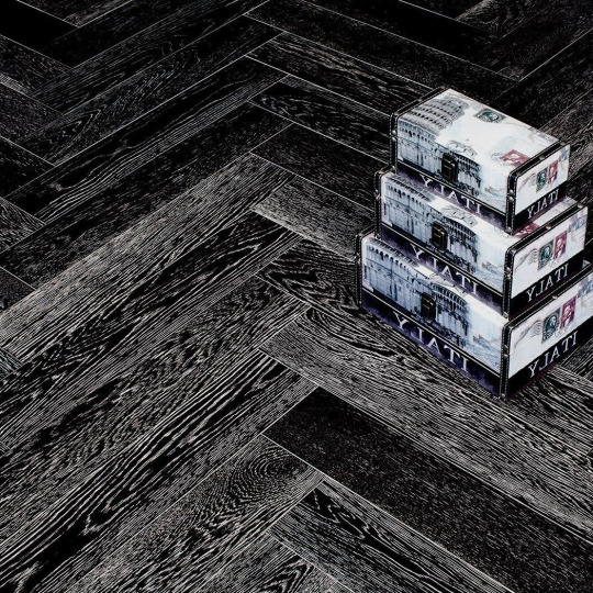 Паркет ёлка Marco Ferutti Hermitage Hermitage Дуб Неро браш - фото 4