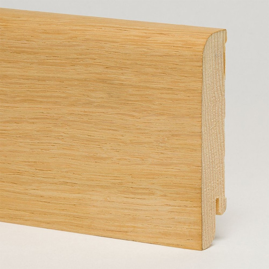 Плинтус Pedross 80х18 шпонированный - Дуб без покрытия (под тонировку) - фото 1