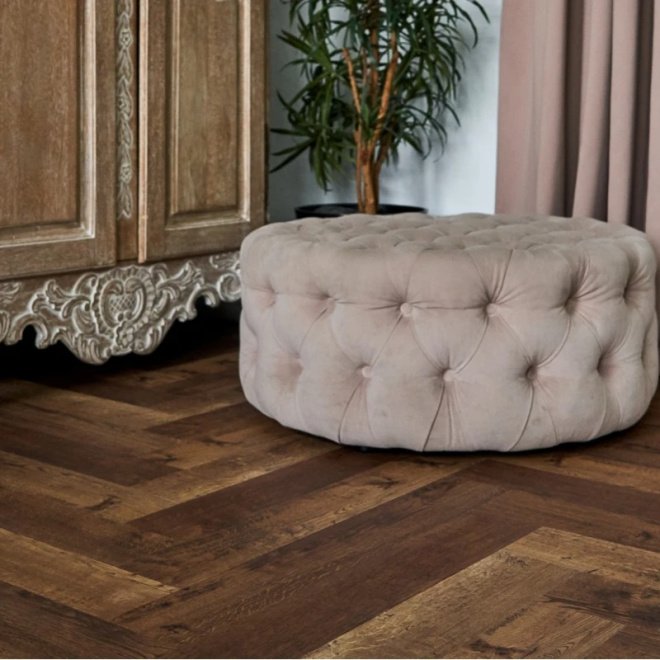 Кварц виниловый ламинат Vinilam Parquet Herringbone IS11177 Паркет Версальский - фото 4