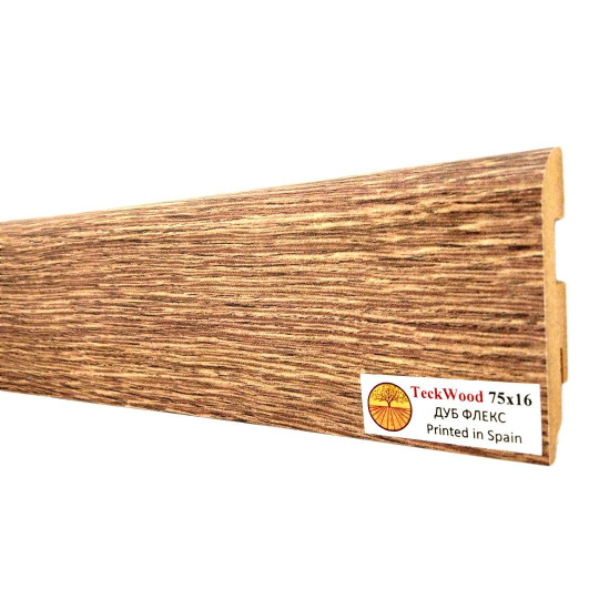 Плинтус TeckWood Цветной 100х16 Дуб Флекс (Oak Flax) - фото 1
