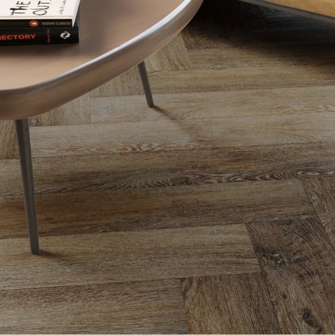 Кварц виниловый ламинат Vinilam Parquet Herringbone Glue GD11377 Паркет Тусон клеевой - фото 3