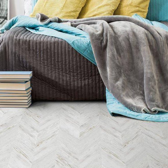 Пробковый пол Corkstyle Chevron Chevron White - фото 4