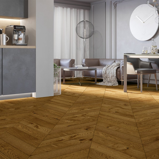 Паркет ёлка Barlinek Шеврон Дуб Honey - фото 2