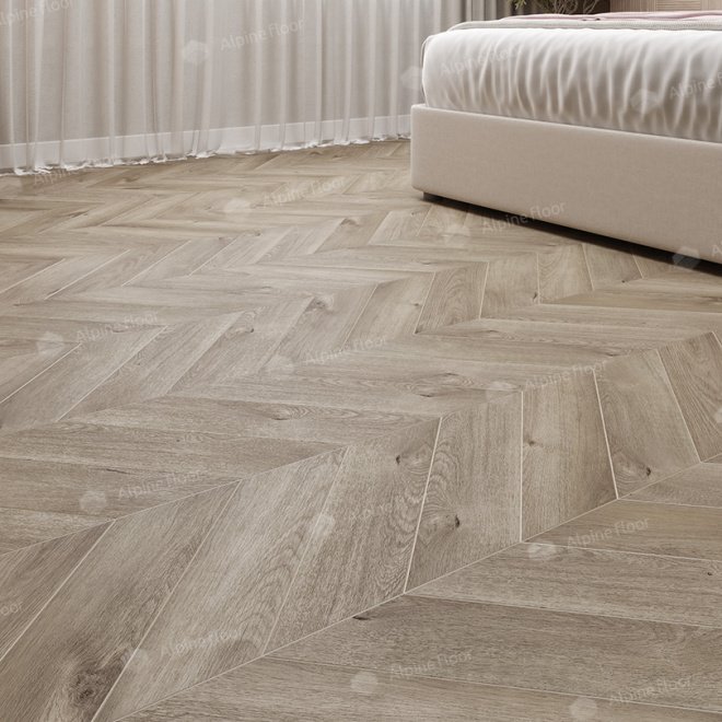 Кварц виниловый ламинат Alpine Floor Chevron Alpine ECO 18-3 Дуб Натуральный Отбеленный - фото 4