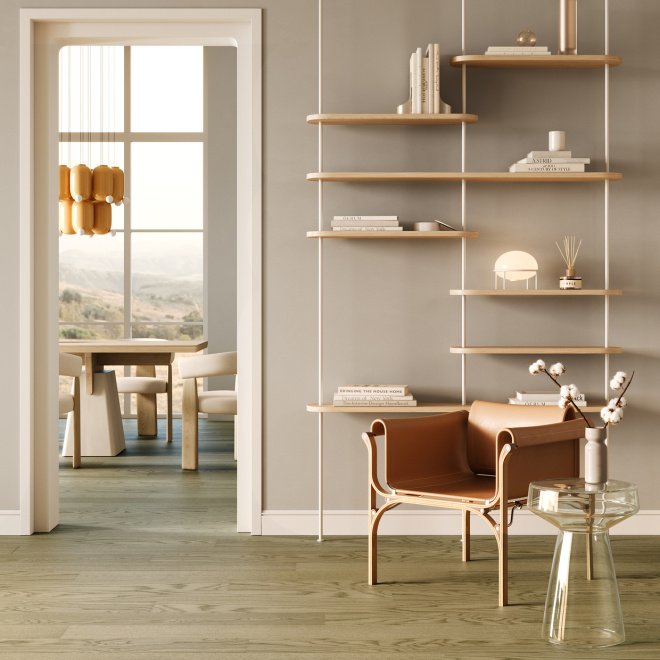 Кварц виниловый ламинат Quartz Parquet Классик 1258-55 Дуб Флэт Уайт - фото 2