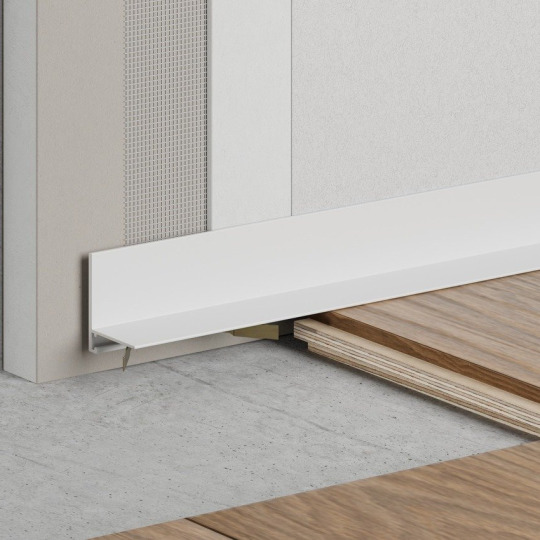 Микроплинтус Ликорн Скрытый С-05.25.4 L Белый - фото 1