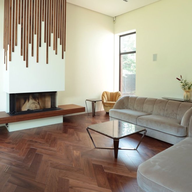 Паркет ёлка HM Flooring Итальянская ёлка Орех американский селект (Diamond) - фото 1