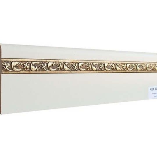 Плинтус Finitura Dekor МДФ Профиль МДФ R9-V фигурная вставка - фото 1