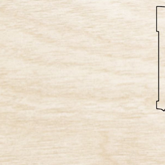 Плинтус Pedross 70х15 шпонированный - Ясень белёный - фото 1