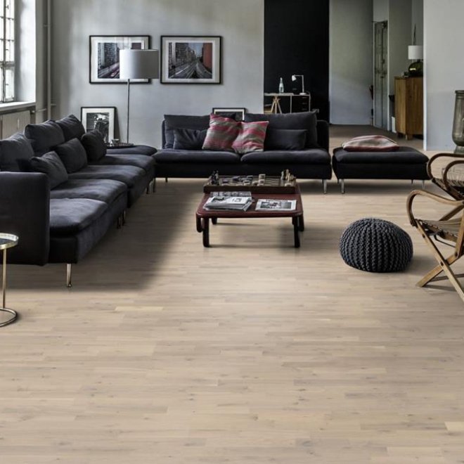 Паркетная доска Kahrs Дуб Loft White Strip Kahrs - фото 3