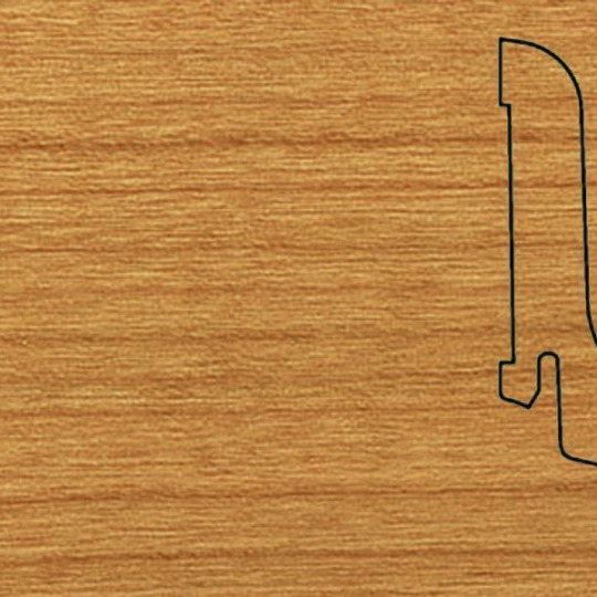 Плинтус Pedross 60х22 шпонированный - Тик - фото 1