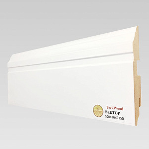 Плинтус TeckWood Белый  Белый Вектор 100х16х2150