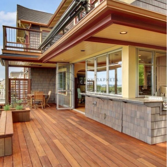 Террасная доска  Кумару жёлтый, гладкая - фото 3