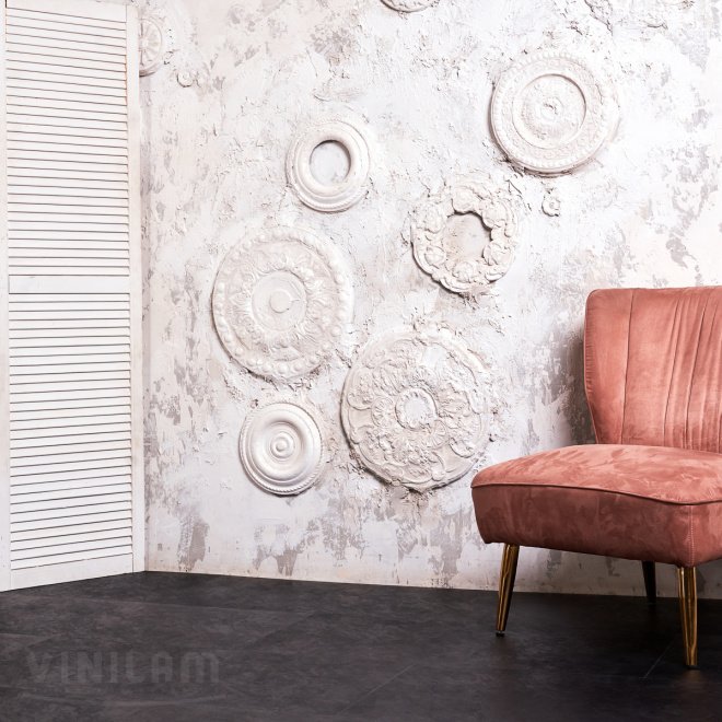 Кварц виниловый ламинат Vinilam Ceramo Stone Glue 61607 Сланцевый Черный клеевой - фото 10