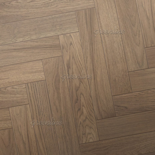 Паркет ёлка Greenline  831 Дуб Фьючер английская 831 Дуб Фьючер английская 15х130х600 - фото 1