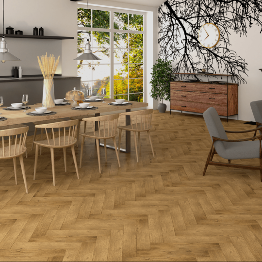 Паркет ёлка Gran Parte Венгерская ёлка 012 Амбра - фото 6