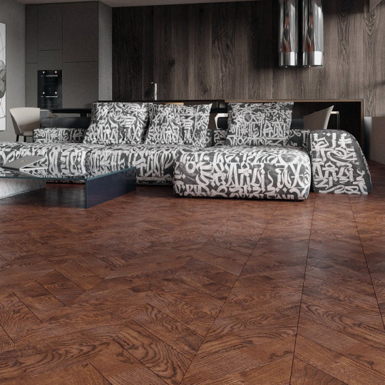 Паркет ёлка Gran Parte Французская ёлка 030 Элеганте Элеганте 15х150х460 - фото 1