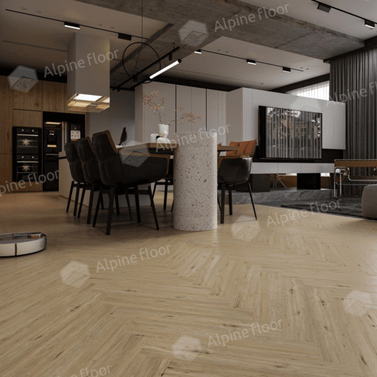 Ламинат Alpine Floor Herringbone 8 Pro Herringbone 8 Pro Дуб Лион LF102-01 - фото 3