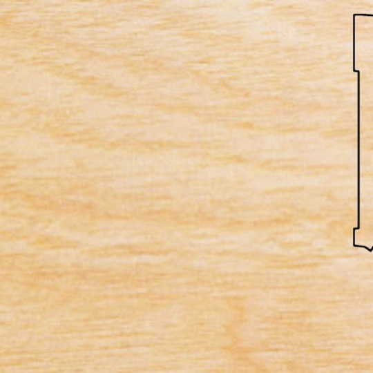 Плинтус Pedross 70х15 шпонированный - Ясень Белый - фото 1