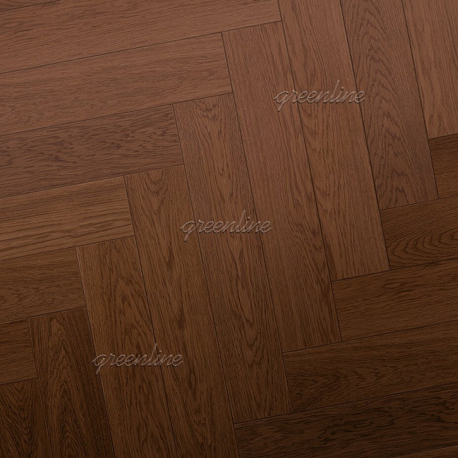 Паркет ёлка Greenline 114 Дуб Мурано английская 114 Дуб Мурано 15х95х620 - фото 1