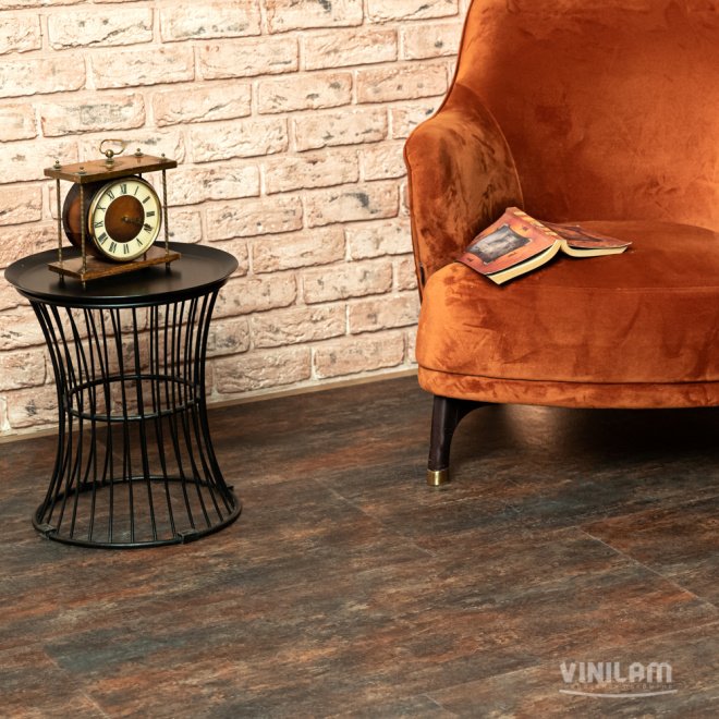 Кварц виниловый ламинат Vinilam Ceramo Stone Glue 71617 Керамическая Сталь клеевой - фото 4