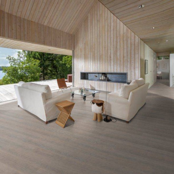 Паркетная доска Karelia 3-х полосная Oak Select Shadow Grey 3S - фото 3