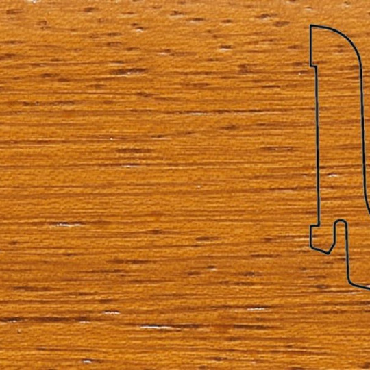 Плинтус Pedross 60х22 шпонированный - Ироко - фото 1