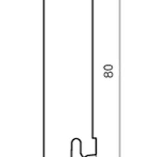 Плинтус Pedross 80х18 шпонированный - Дуб белёный - фото 2