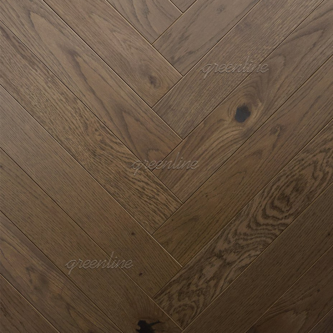 Паркет ёлка Greenline 715 Дуб Акцент 715 Дуб Акцент 12х127х500 - фото 1