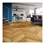 Паркет ёлка Barlinek Шеврон Дуб Freshy (Caramel) - 1