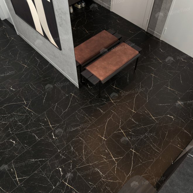 Кварц виниловый ламинат Alpine Floor Stone Mineral Core ECO 4-27 Неро - фото 3