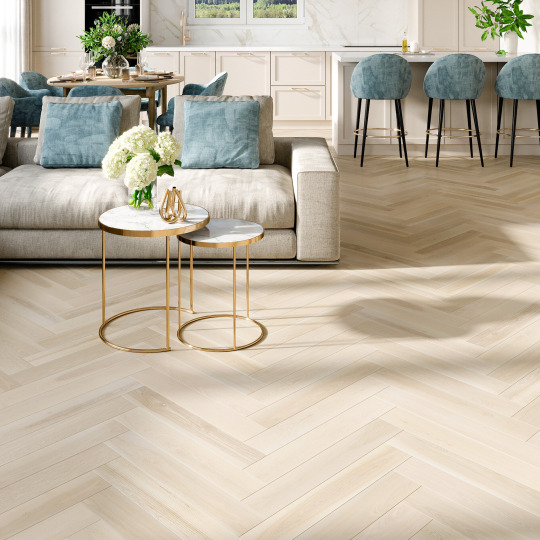 Паркет ёлка Esta Parket Herringbone 24021 Ash HB Elegant Frost Ivory Pores - фото 2