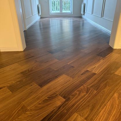 HM Flooring Орех Американский Селект (Walnut) лак 14х150х400-1500